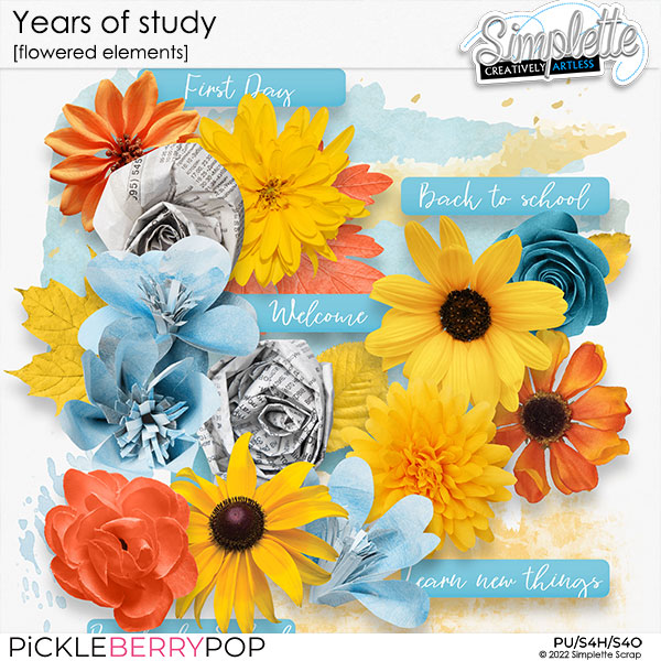 Years of study (flowered elements) by Simplette