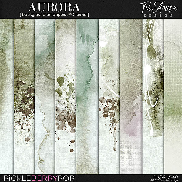 Aurora ~ artistic background papers by Tiramisu design