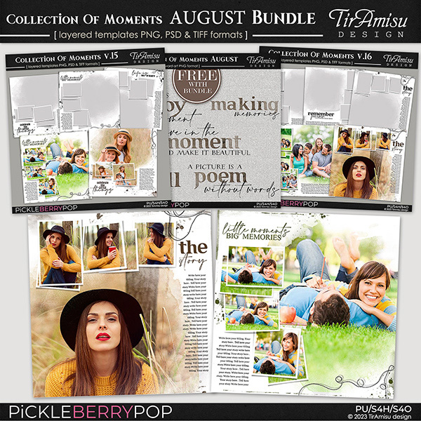 Collection Of Moments Templates ~ August Bundle  