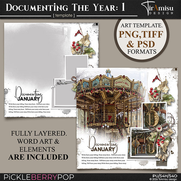 Documenting The Year Template: 1 by TirAmisu design