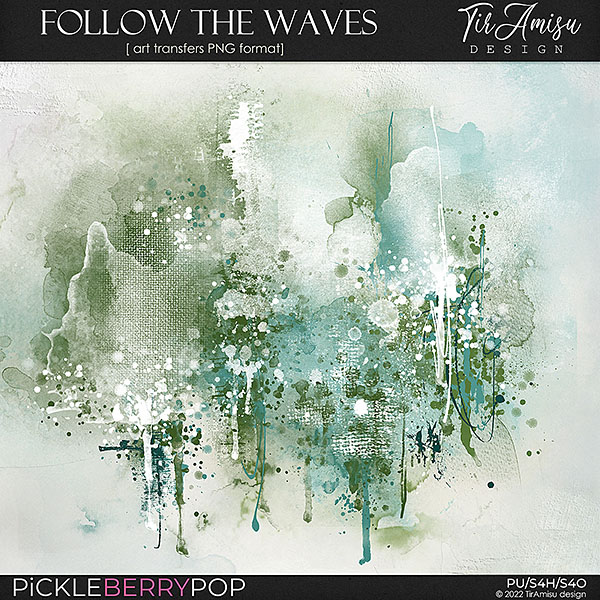 Follow The Waves ~ art transfers