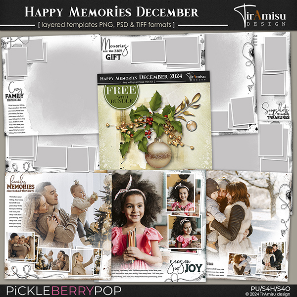 Happy Memories Templates Plus Free Gift ~ December