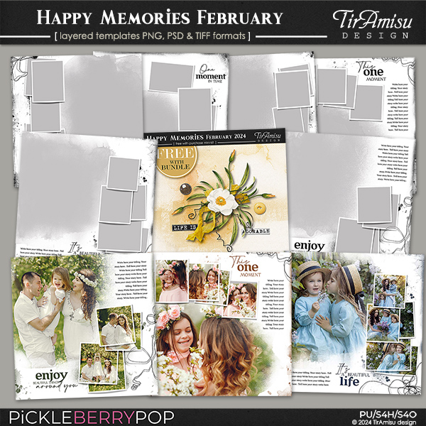 Happy Memories Templates Plus Free Gift ~ February