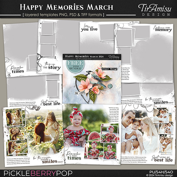 Happy Memories Templates Plus Free Gift ~ March