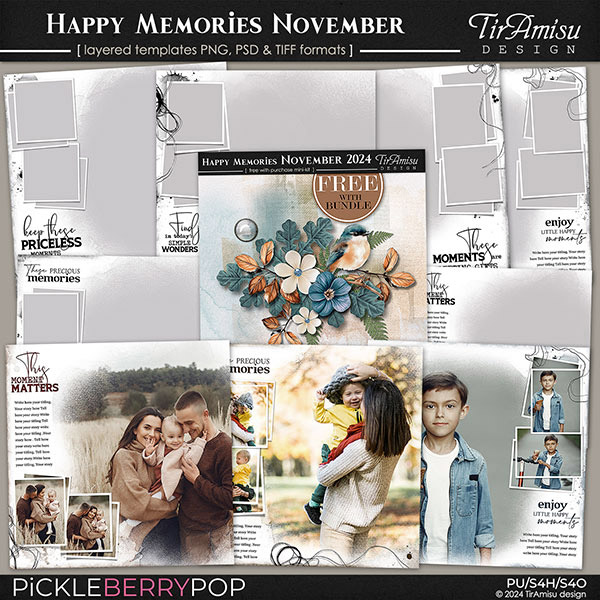 Happy Memories Templates Plus Free Gift ~ November