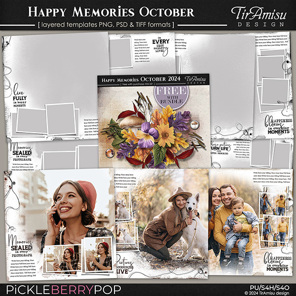 Happy Memories Templates Plus Free Gift ~ October