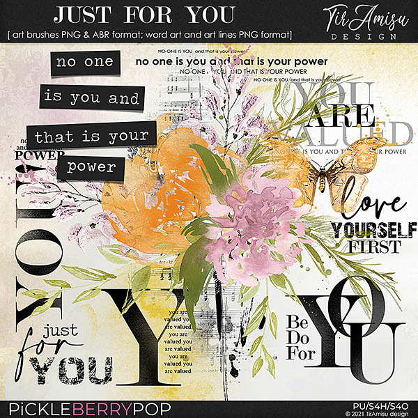 Just For You ~ brushes and word art by TirAmisu design