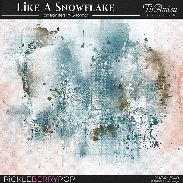 Like A Snowflake ~ art transfers 