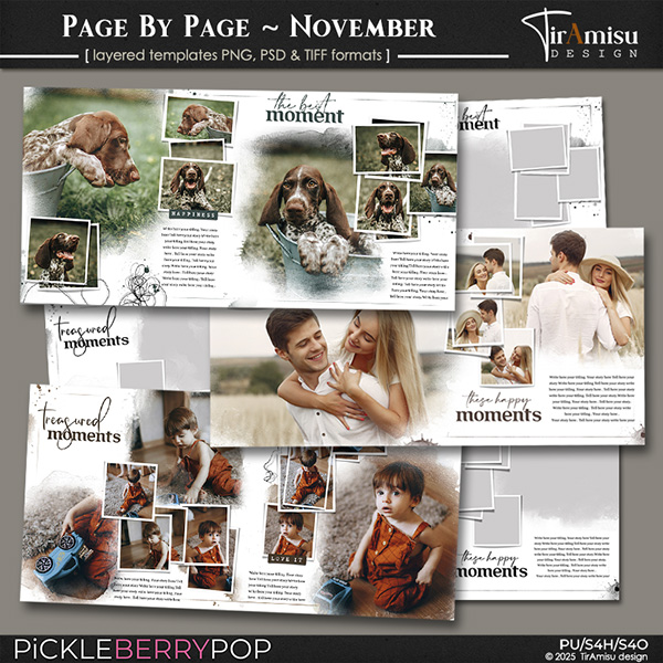 Page By Page Photobook Templates ~ November