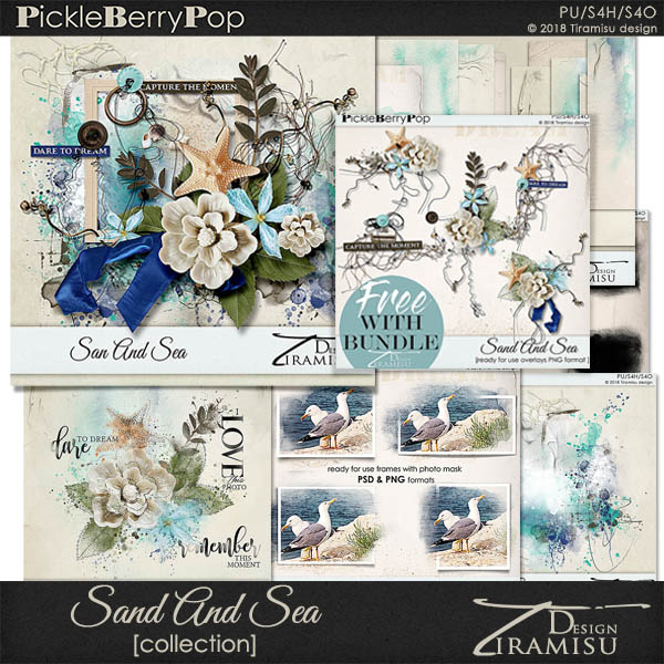 Sand And Sea ~ Bundle plus FREE GIFT by Tiramisu design 