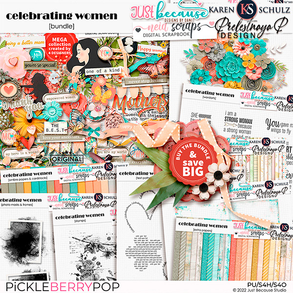 Celebrating Women Mega Bundle by 4 designers