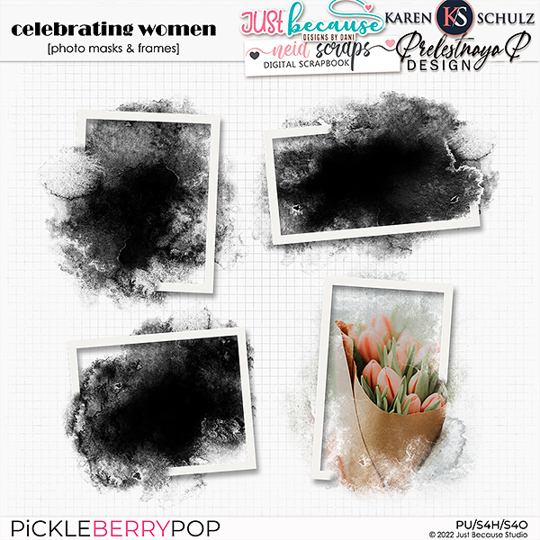 Celebrating Women Photo Masks & Frames by 4 designers