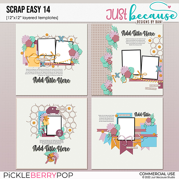 Scrap Easy 14 Templates by JB Studio