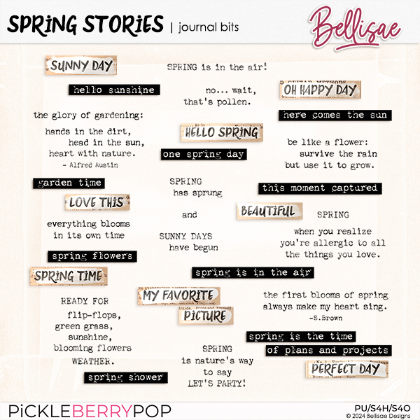 SPRING STORIES | journal bits by Bellisae