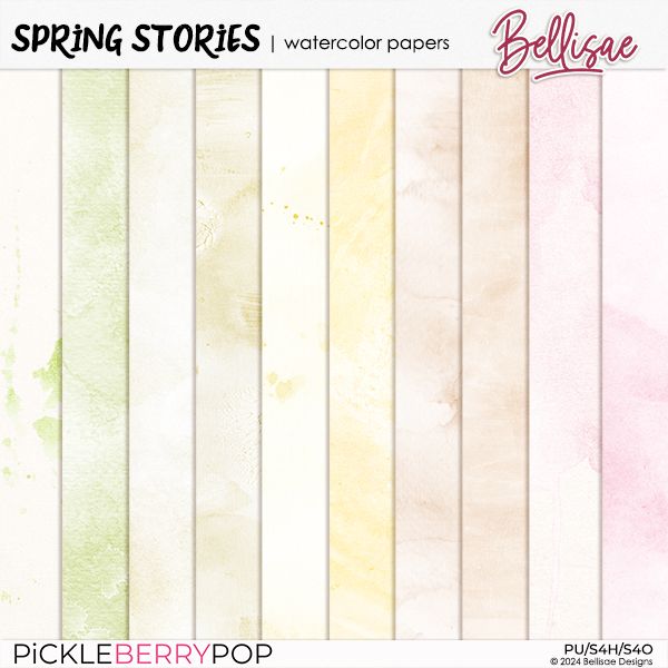 SPRING STORIES | watercolor papers by Bellisae