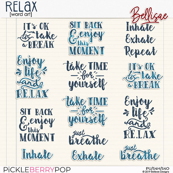 relax word art