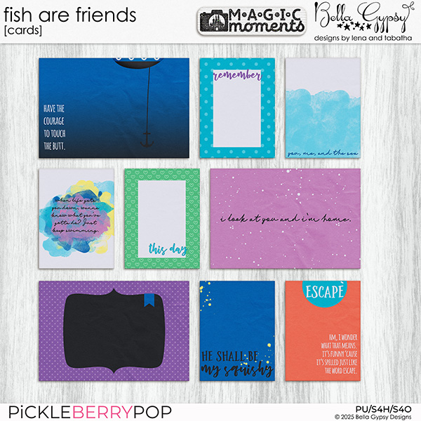 Magic Moments: Fish Are Friends Journal Cards