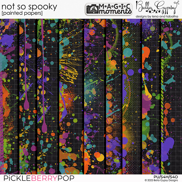 Magic Moments: Not So Spooky Painted Papers