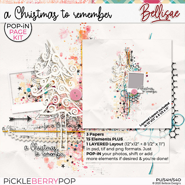 A CHRISTMAS TO REMEMBER | POP•iN PAGE KIT by Bellisae