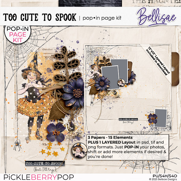 Too Cute To Spook POP•iN PAGE KiT by Bellisae Designs