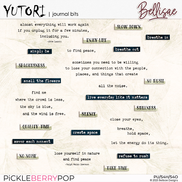 YUTORI | journal bits by Bellisae