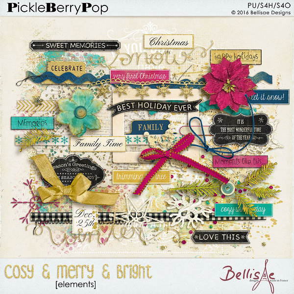 COSY & MERRY & BRIGHT | elements by Bellisae Designs