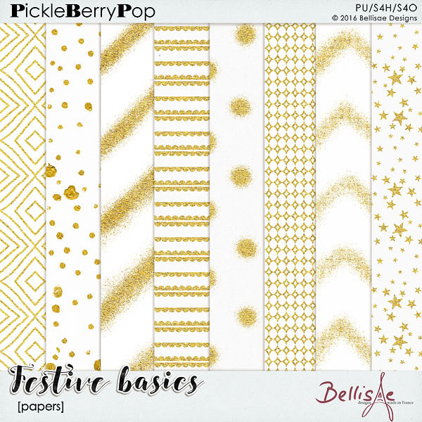 FESTIVE BASICS | papers by Bellisae Designs