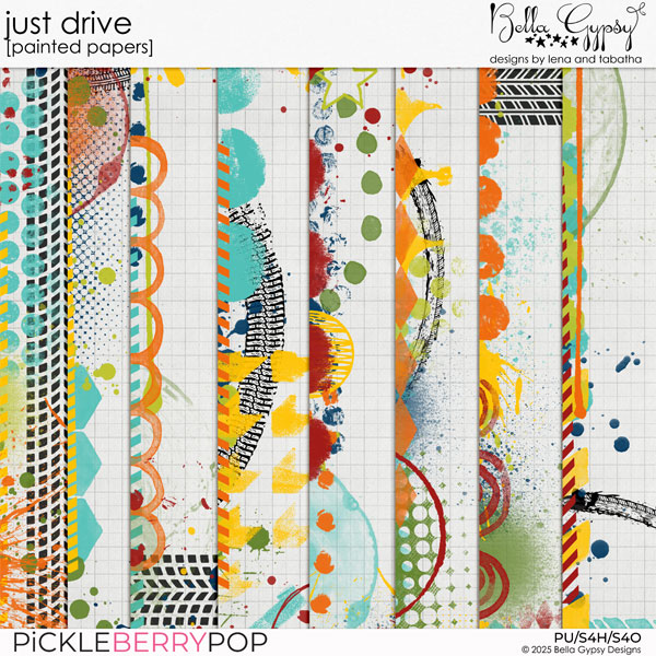 Just Drive Painted Papers