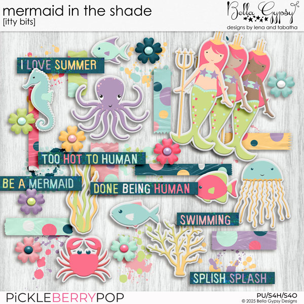 Mermaid in the Shade Itty Bits