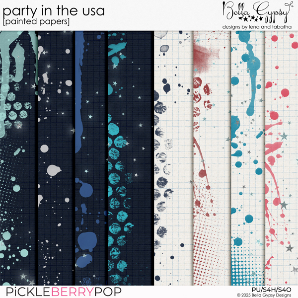 Party In The USA Painted Papers