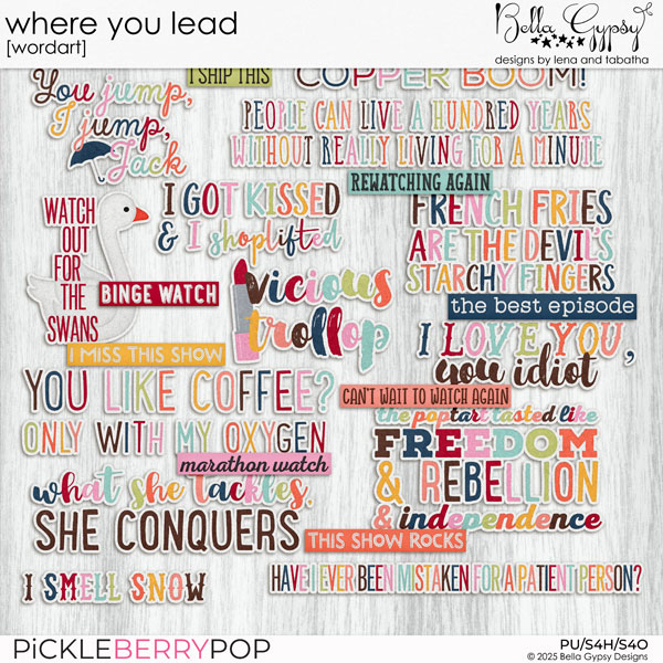 Where You Lead Word Art