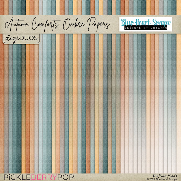 Autumn Comforts: Ombre Papers by Blue Heart Scraps