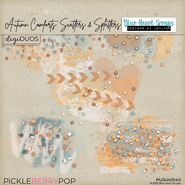 Autumn Comforts: Scatters & Splatters by Blue Heart Scraps