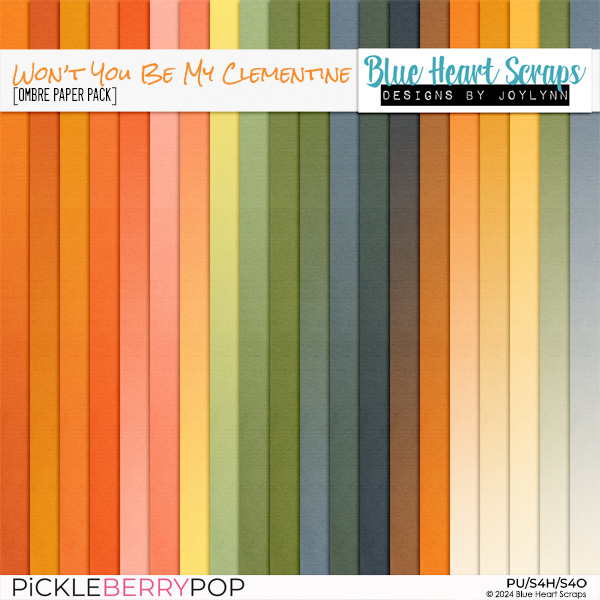 Won't You Be My Clementine Ombre Paper Pack