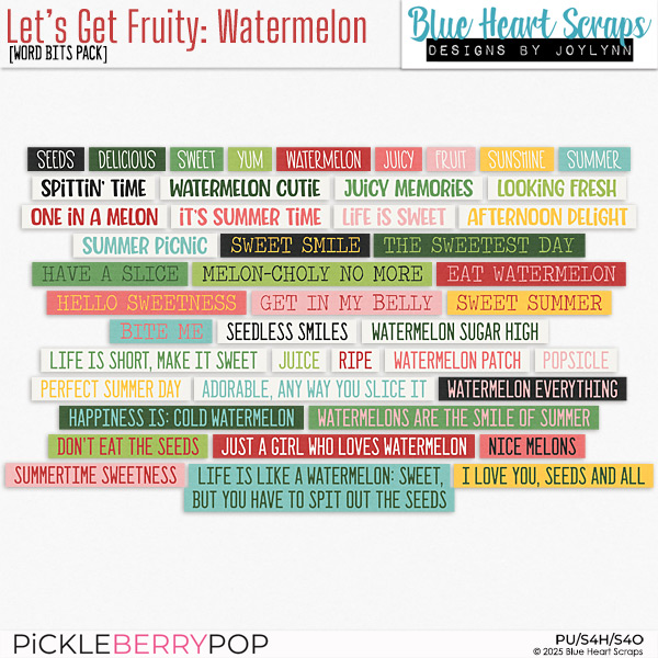 Let's Get Fruity: Watermelon Word Bits