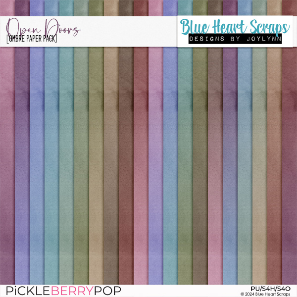 Open Doors Ombre Paper Pack by Blue Heart Scraps