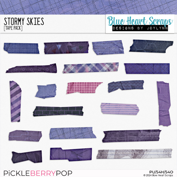 Stormy Skies Tape Pieces