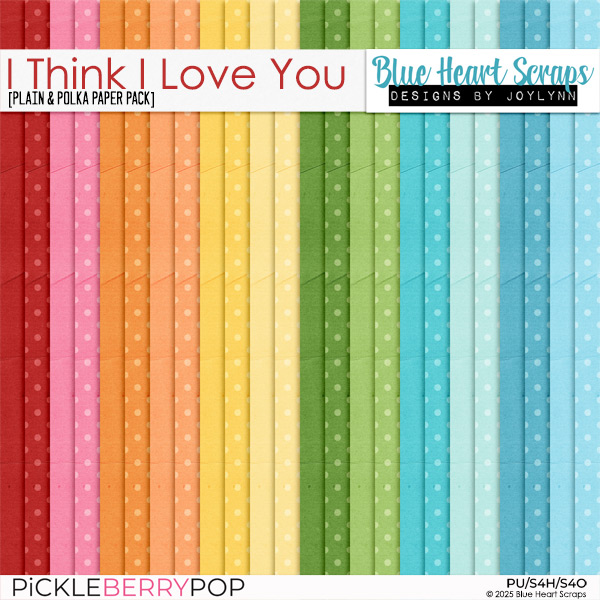 I Think I Love You Plain and Polka Papers