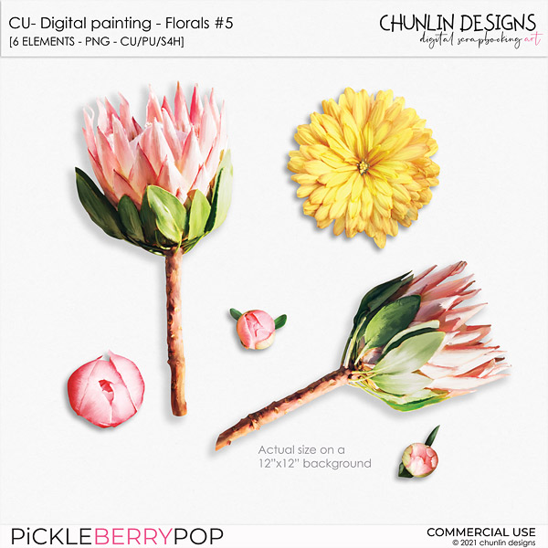 CU - Digital painting - Florals #5