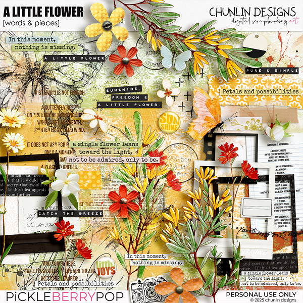 A Little Flower - words & pieces