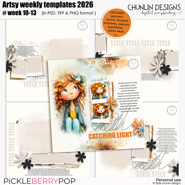 Artsy weekly templates 2026- week 10-13 (March)