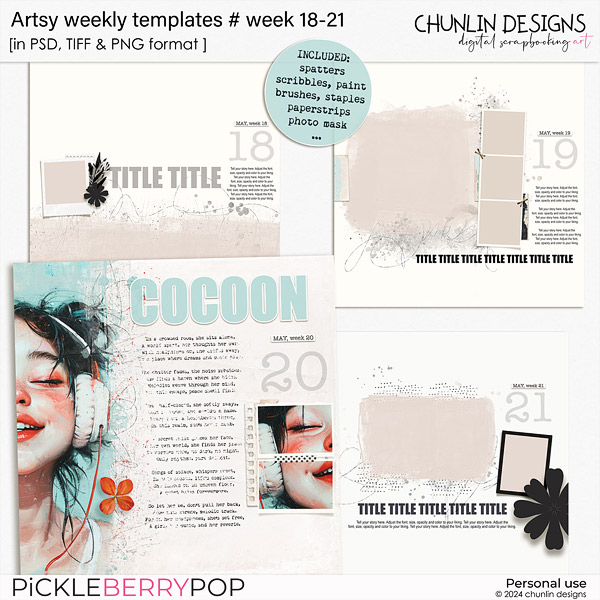 Artsy weekly templates - week 18-21 (May)