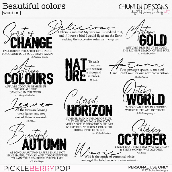 Beautiful colors - word art