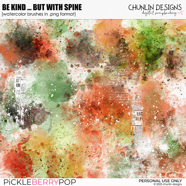 Be Kind... But With Spine - watercolor brushes in .png format