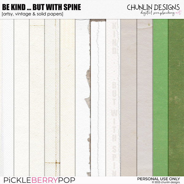 Be Kind... But With Spine - artsy, kraft & solid papers