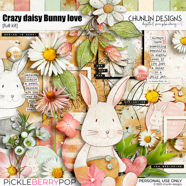 Crazy daisy Bunny love - full kit