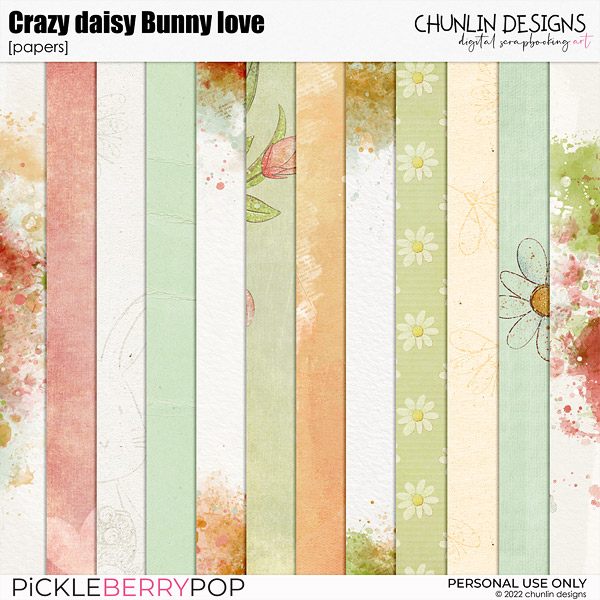 Crazy daisy Bunny love - papers