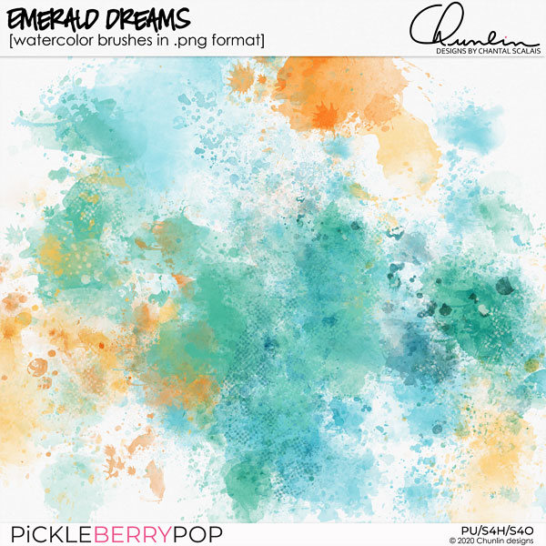 Emerald dreams - watercolor brushes