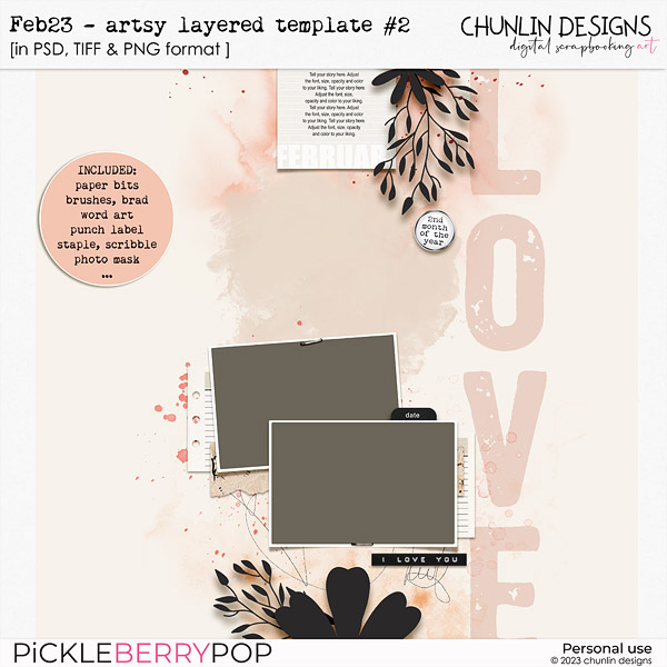 Feb23 - Artsy layered template #2