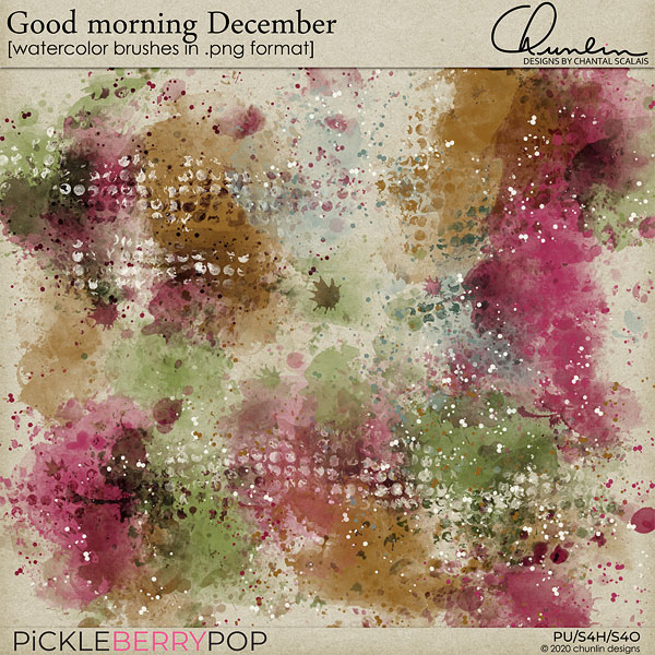 Good morning December - watercolor brushes